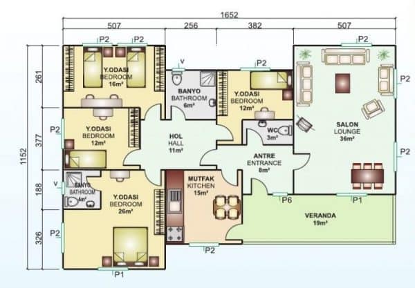 Zemin Betonlu 166m² Prefabrik Ev | Hakediş Sistemi